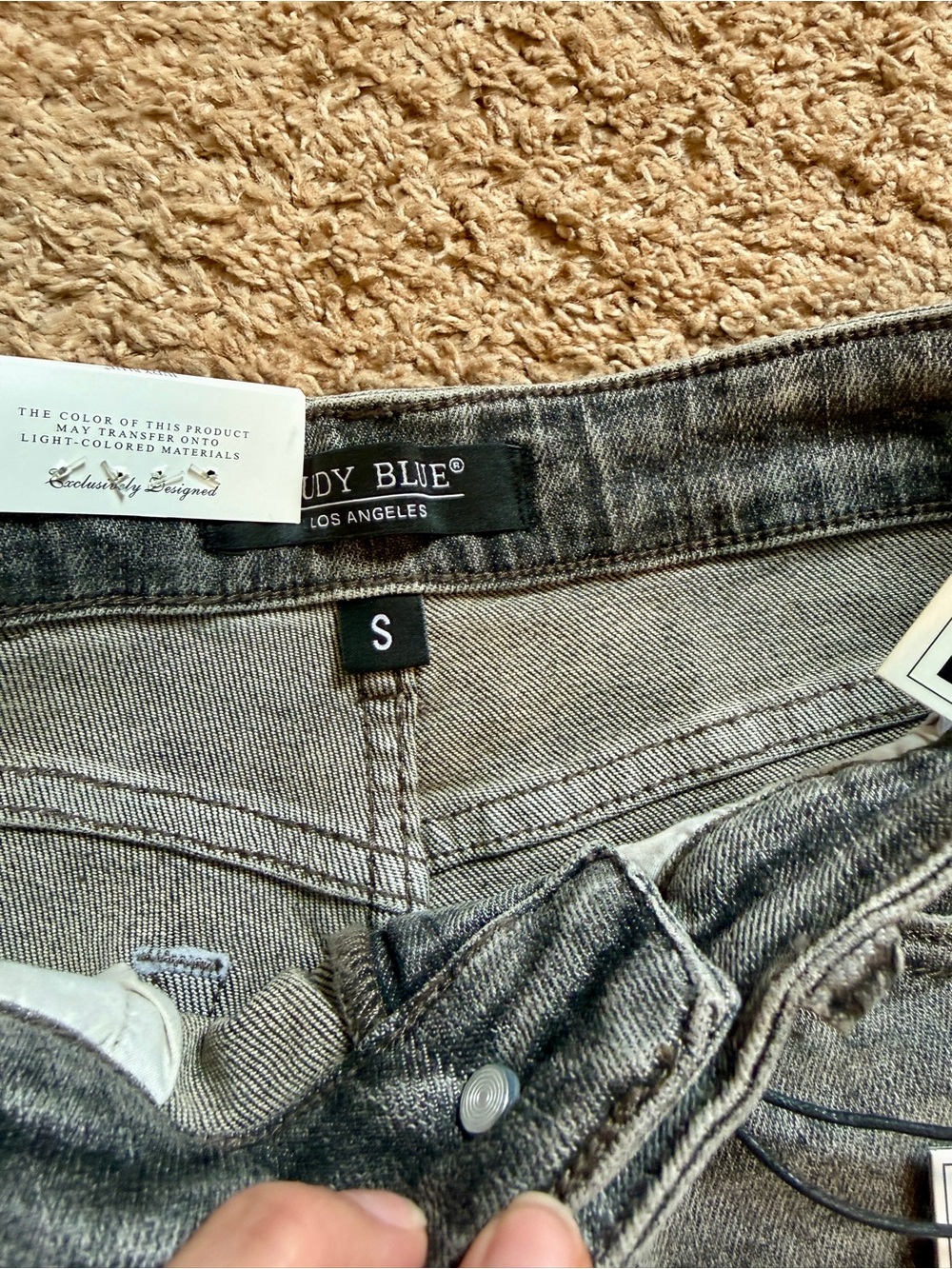 NWT Judy Blue Washed Grey Denim Shorts - Picture 5 of 5